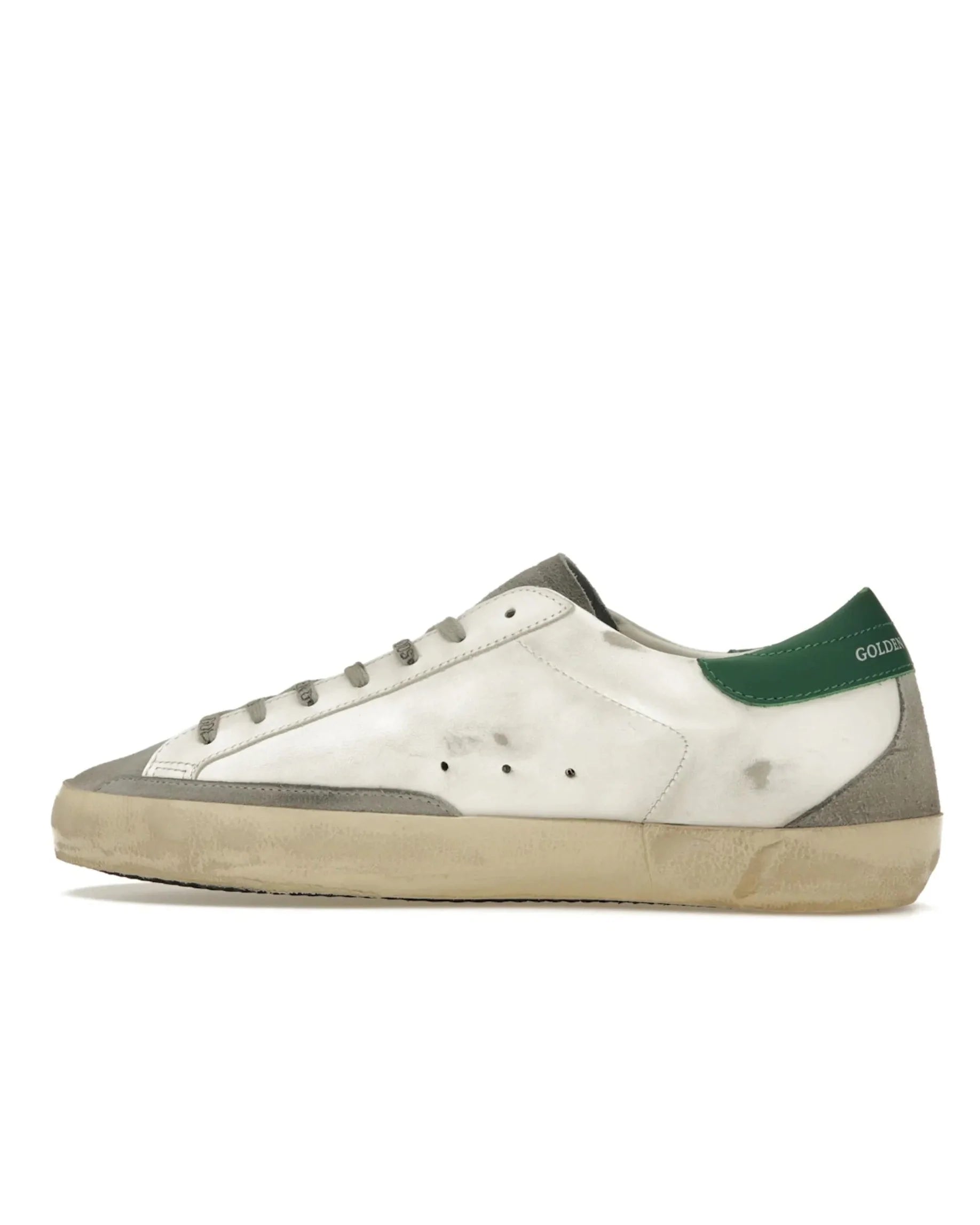 Golden Goose Super-Star White Silver Green