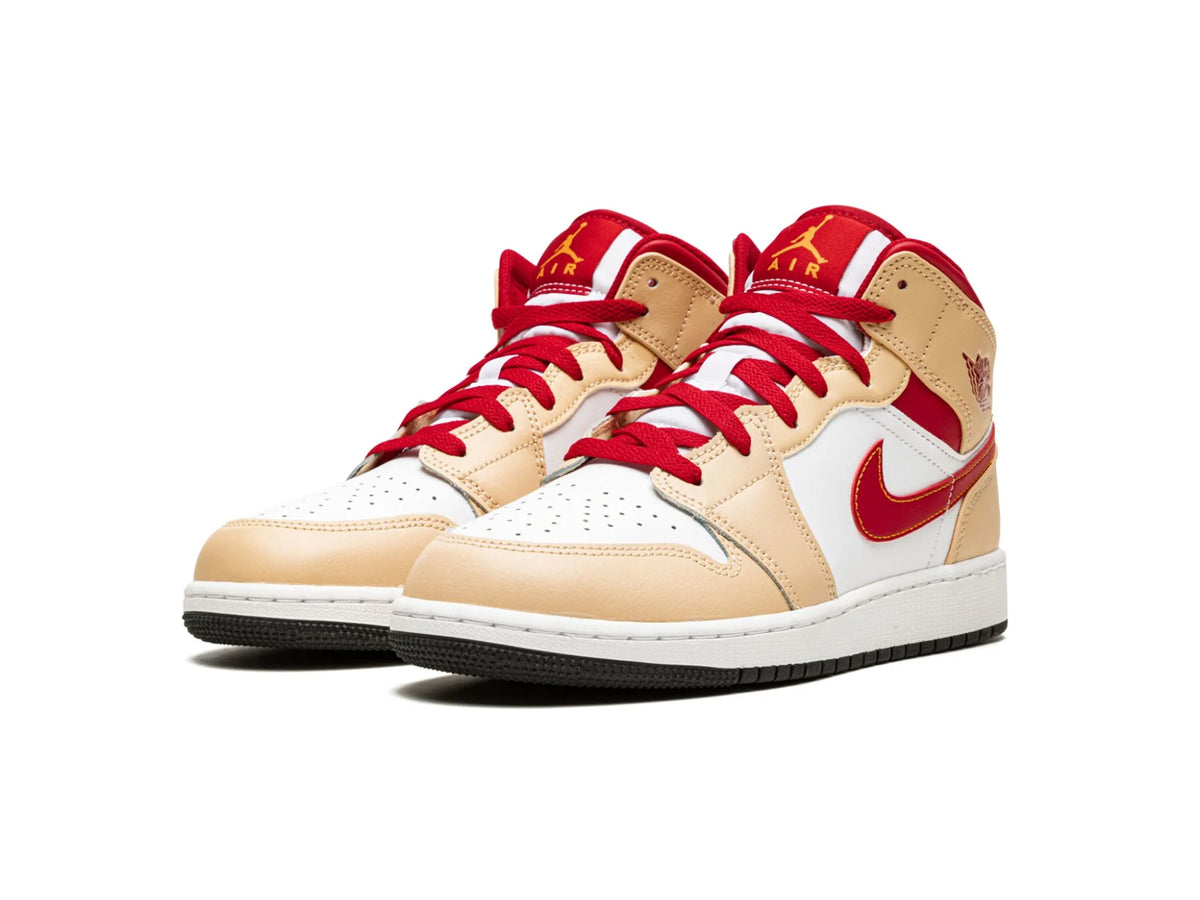 Nike Air Jordan 1 Mid "Beige Red" - street-bill.dk