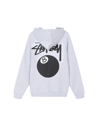 Stussy 8 Ball Hoodie Ash Heather