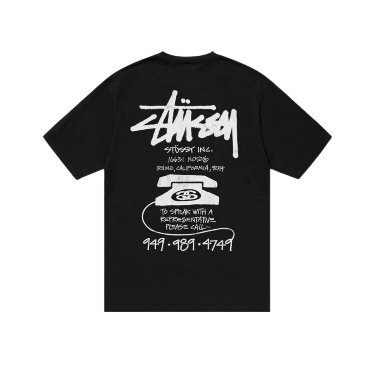 Stüssy Old Phone T-shirt "Black"