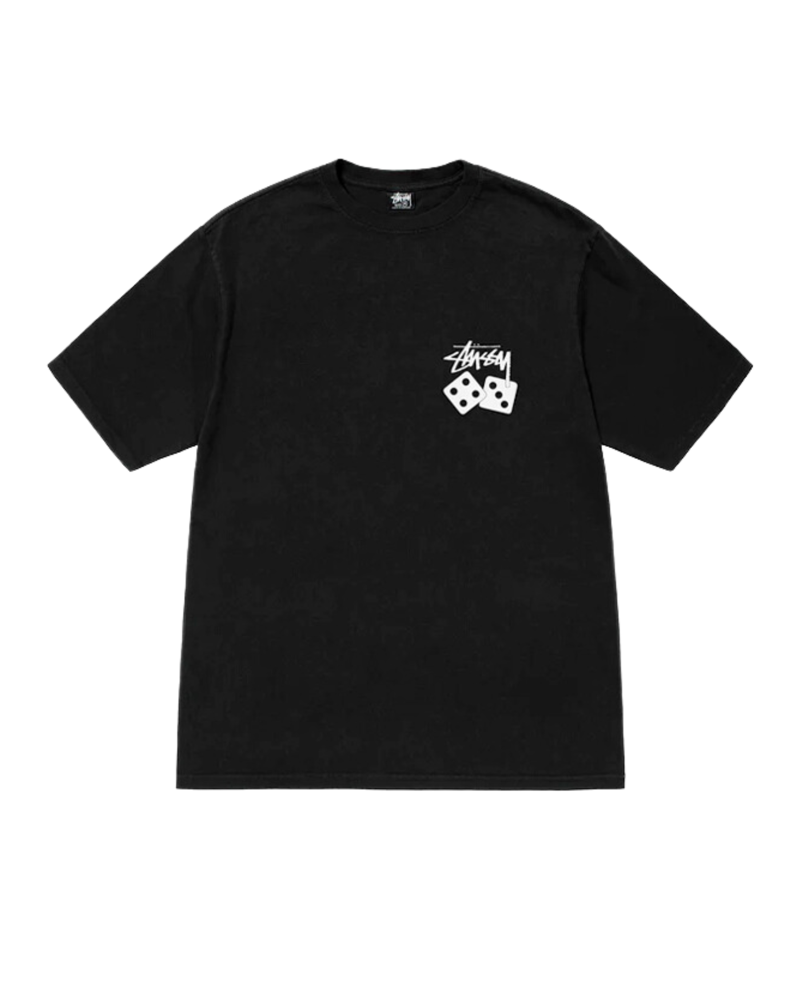 Stüssy Dice Pigment Dyed Tee "Black" - street-bill.dk