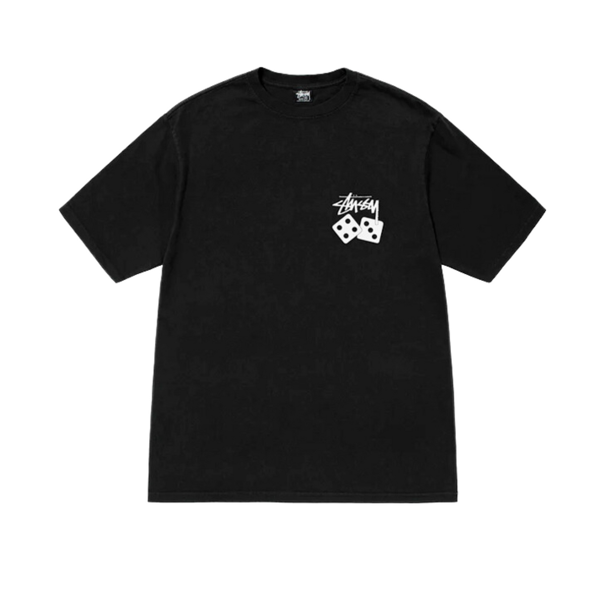 Stüssy Dice Pigment Dyed Tee "Black" - street-bill.dk