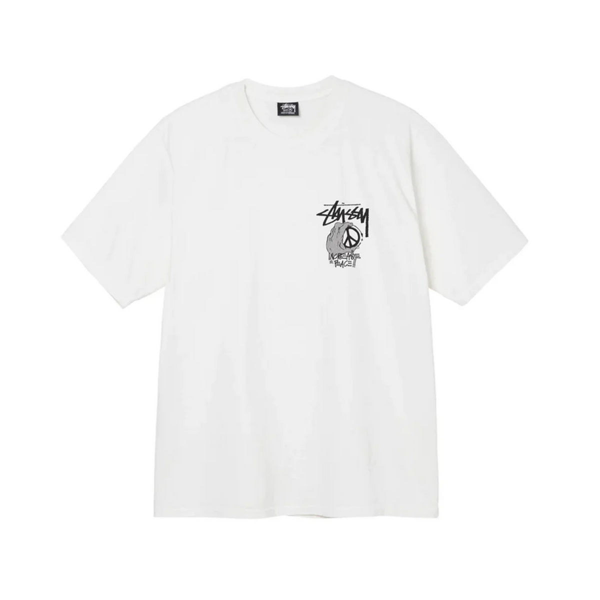Stüssy Peace Hand Pigment Dyed T-shirt "White"