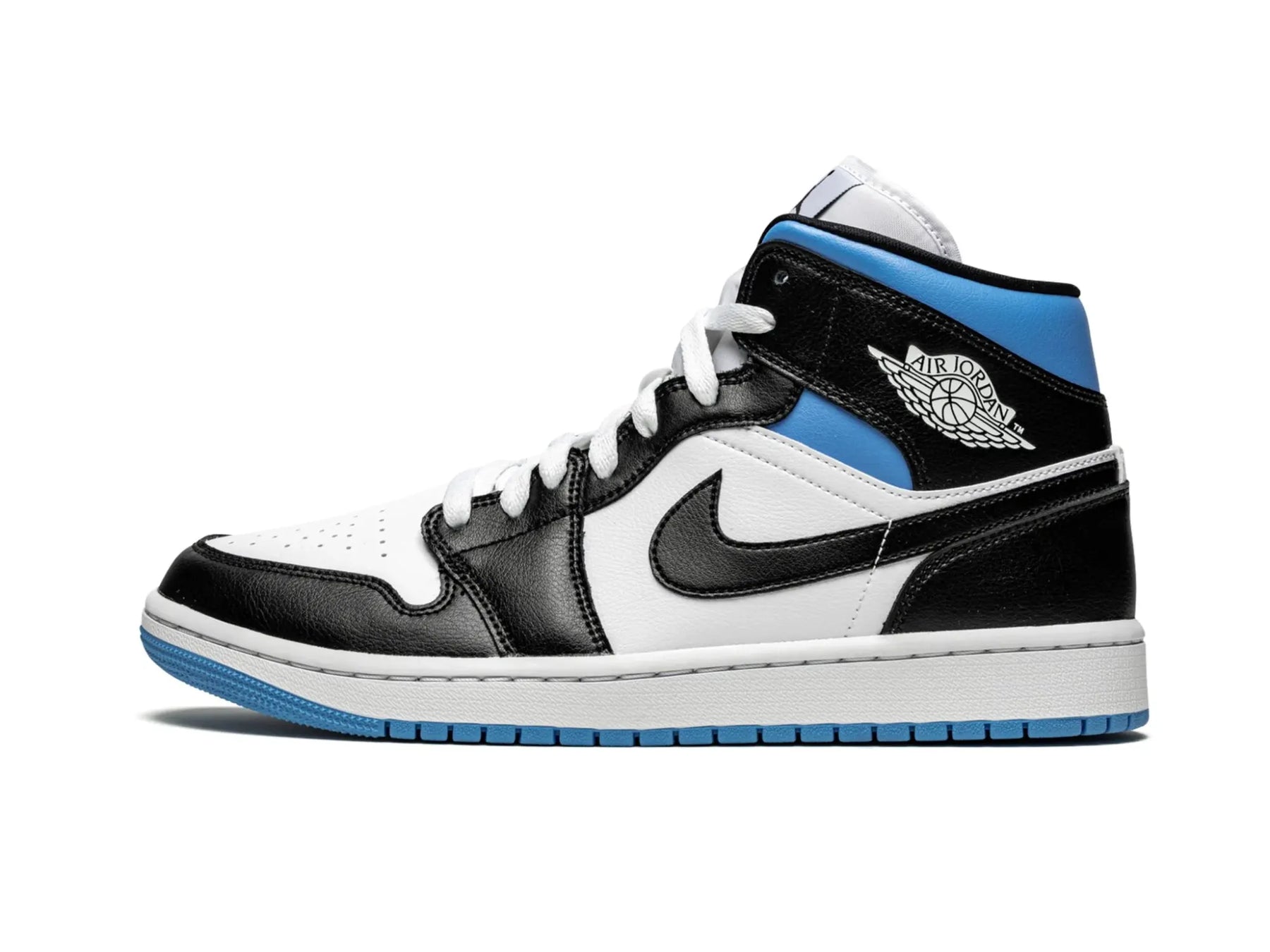 Nike Air Jordan 1 Mid "University Black White" - street-bill.dk