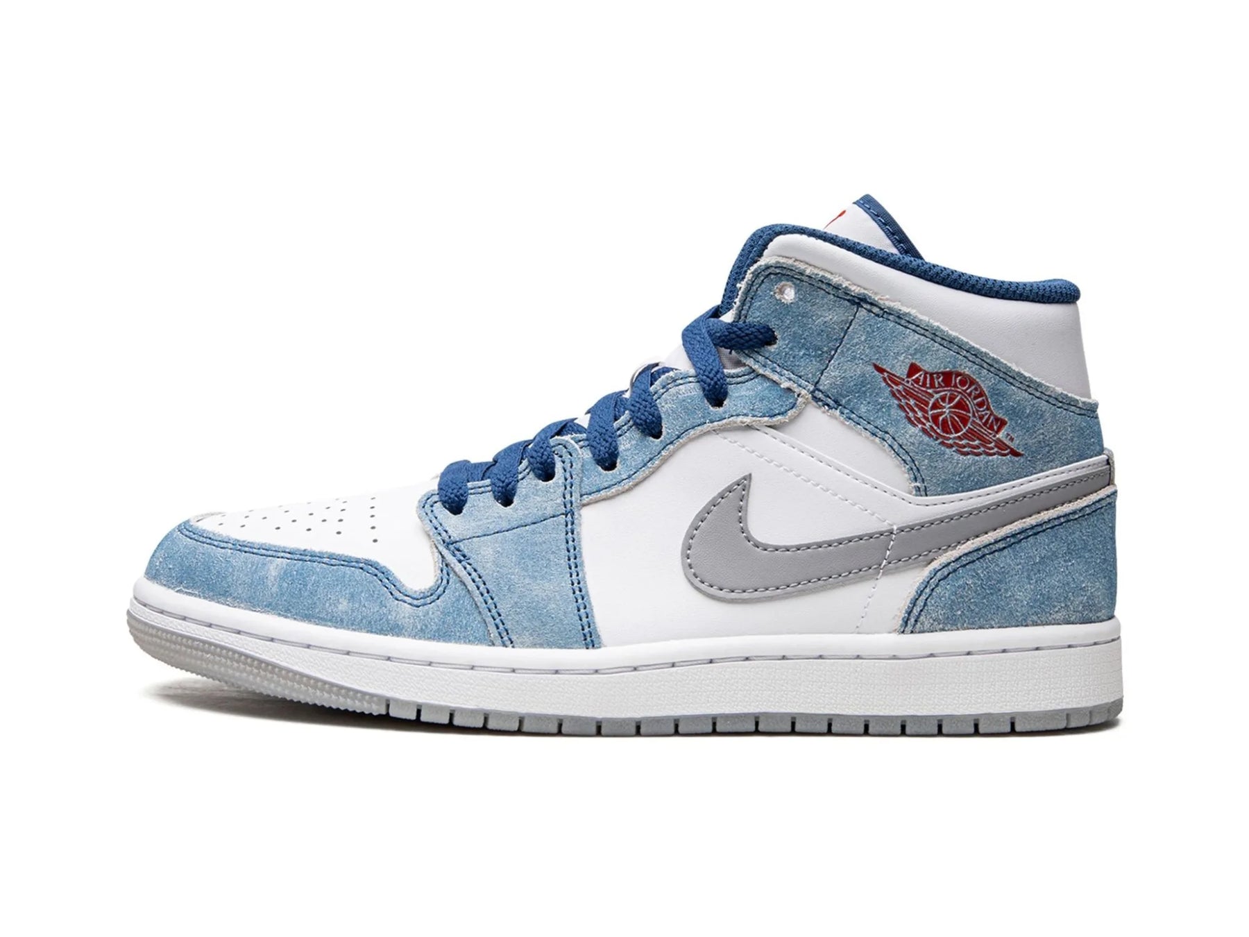 Nike Air Jordan 1 Mid "French Blue Fire Red" - street-bill.dk