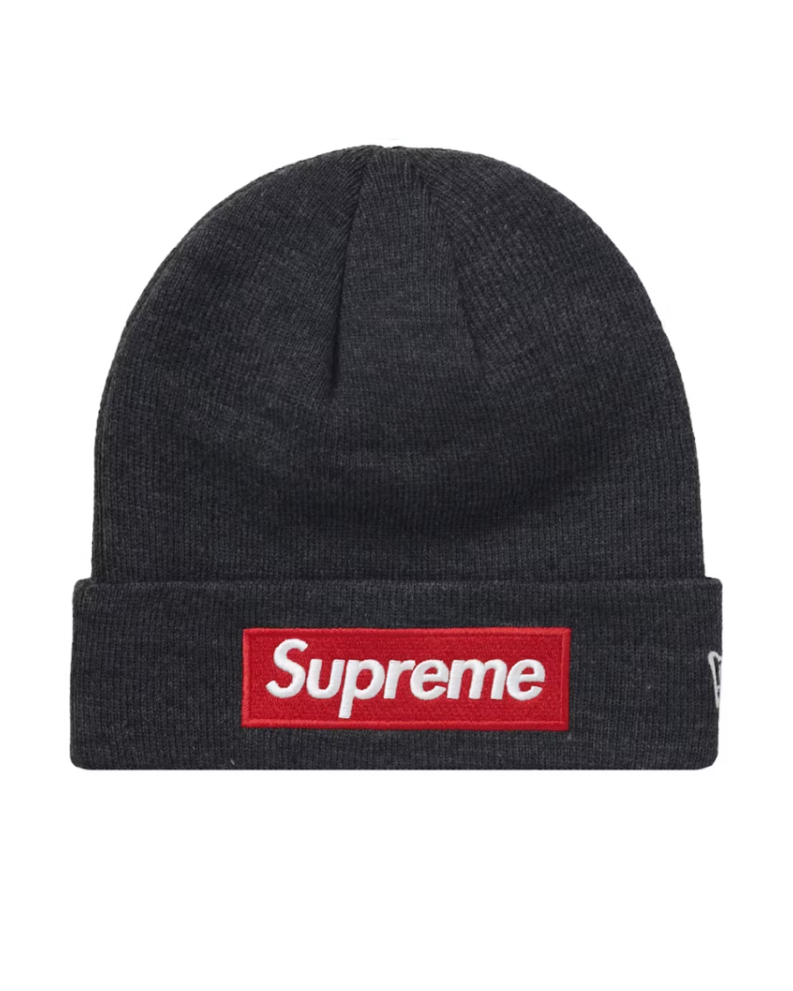Supreme box logo beanie charcoal