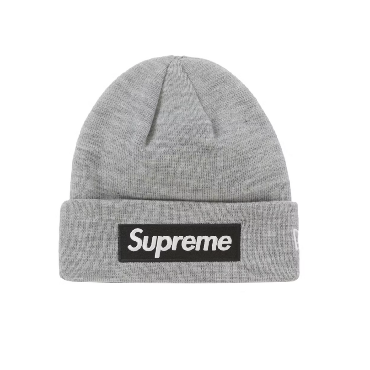 Supreme New Era Box Logo Beanie (FW22) "Heather Grey"