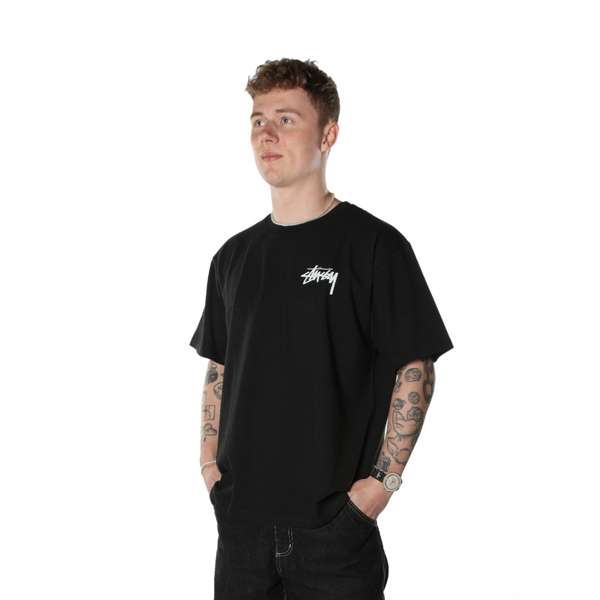 Stüssy We're Livin' Pigment Dyed Tee "Black"