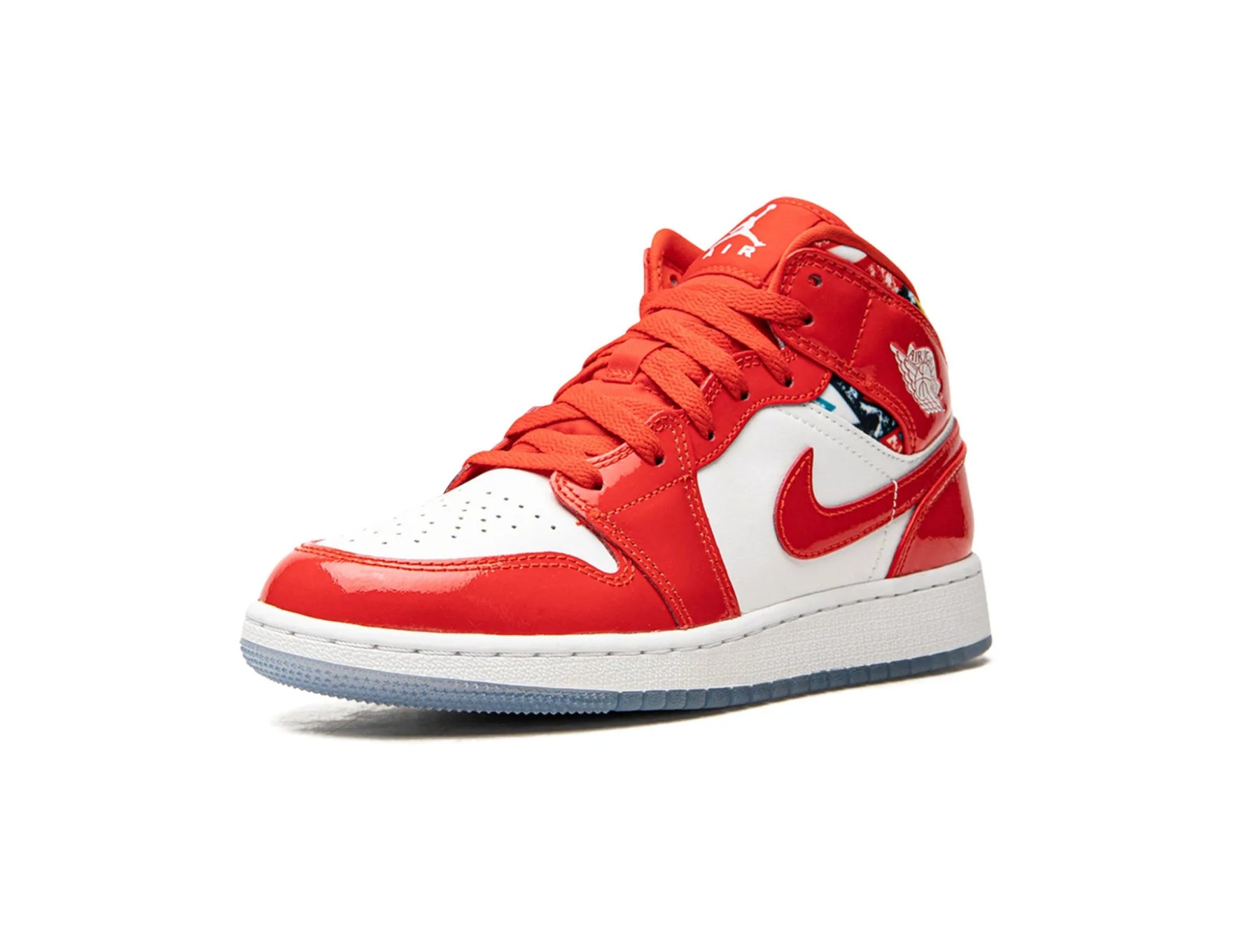 Nike Air Jordan 1 Mid "Barcelona Sweater Red Patent" - street-bill.dk