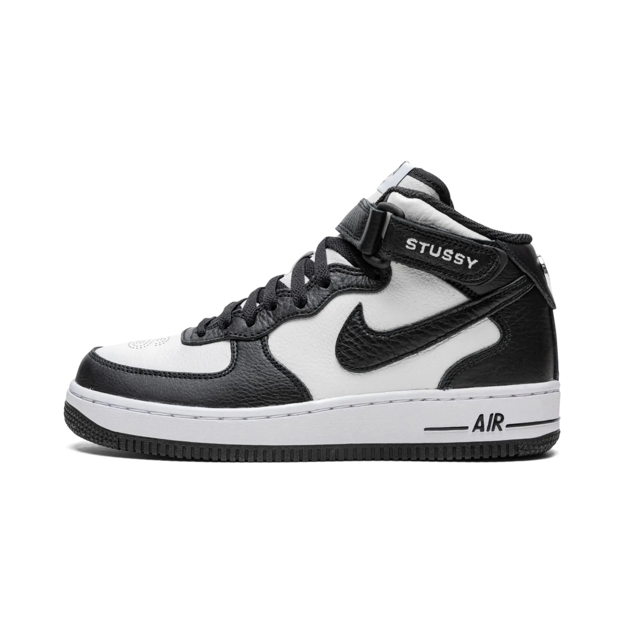 Nike Air Force 1 Mid X Stüssy "Light Bone Black" - street-bill.dk