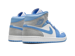 Nike Air Jordan 1 Mid "University Blue Grey" - street-bill.dk