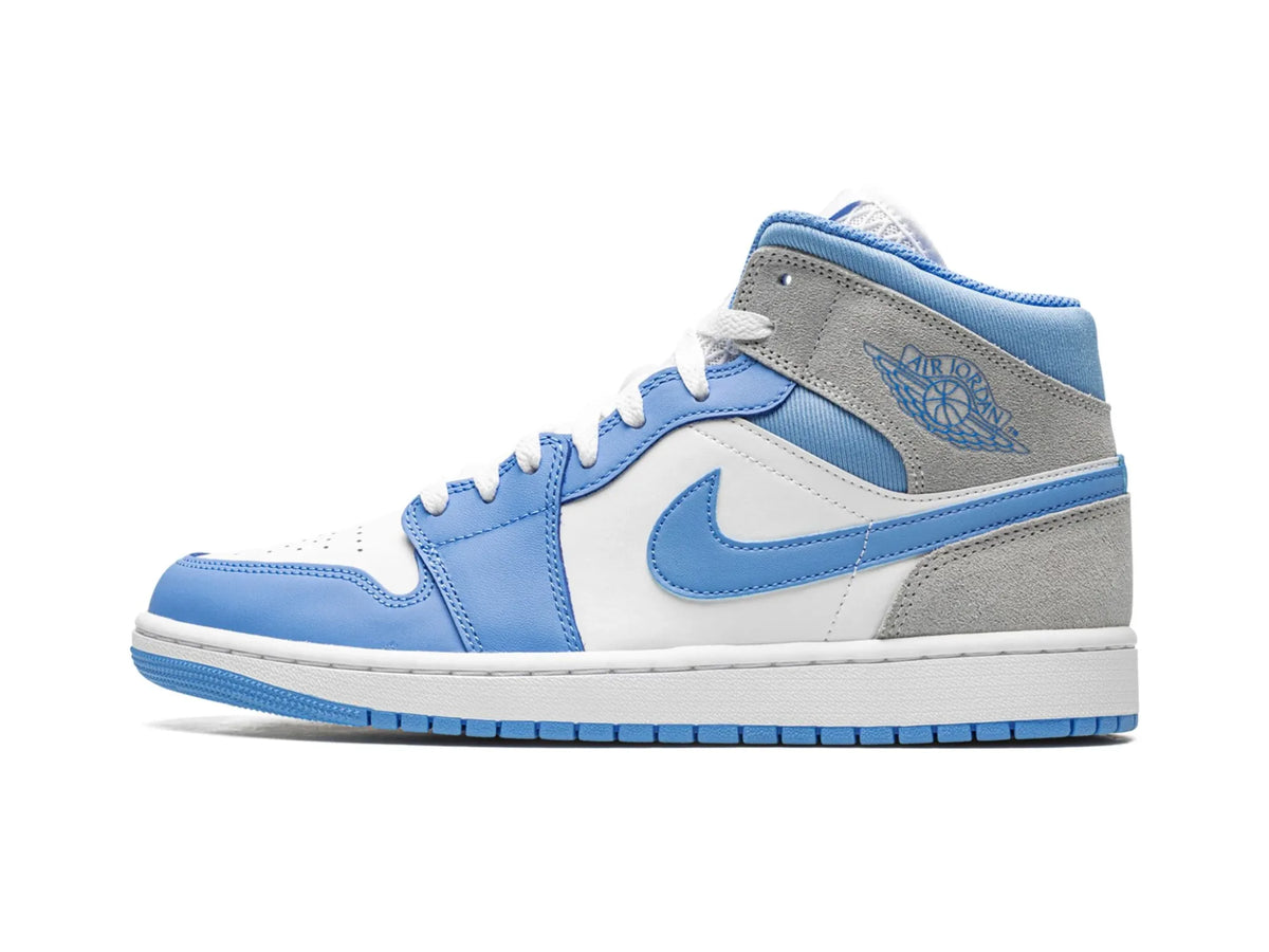 Nike Air Jordan 1 Mid "University Blue Grey" - street-bill.dk