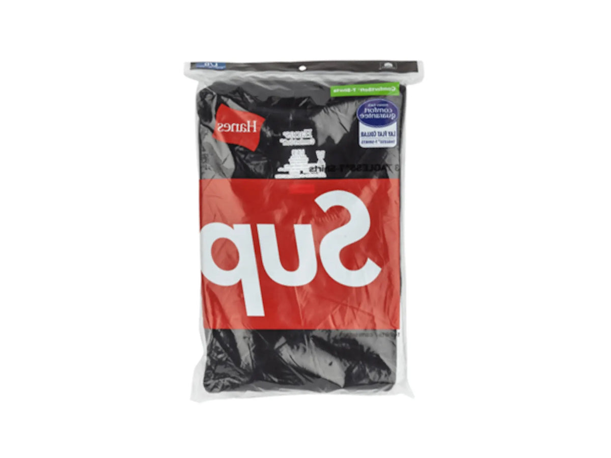 Supreme Hanes Tagless Tees (3 Pack) Black