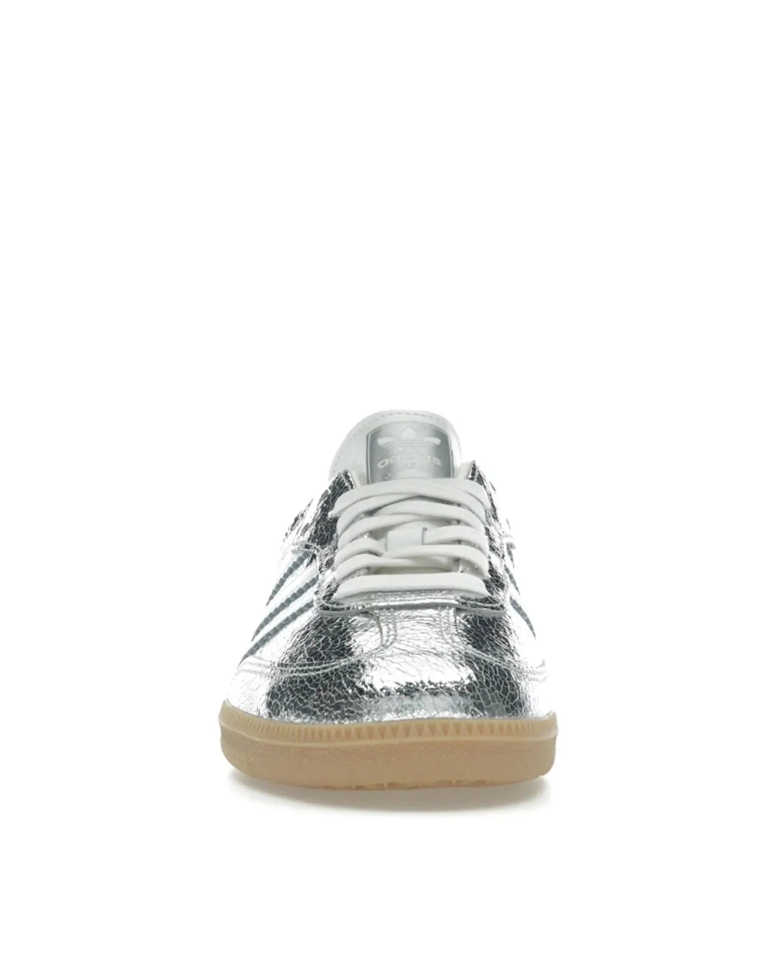 adidas Samba OG Silver Metallic Cracked Leather (Women's)