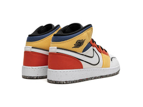 Nike Air Jordan 1 Mid "Multi-Color Canvas" - street-bill.dk