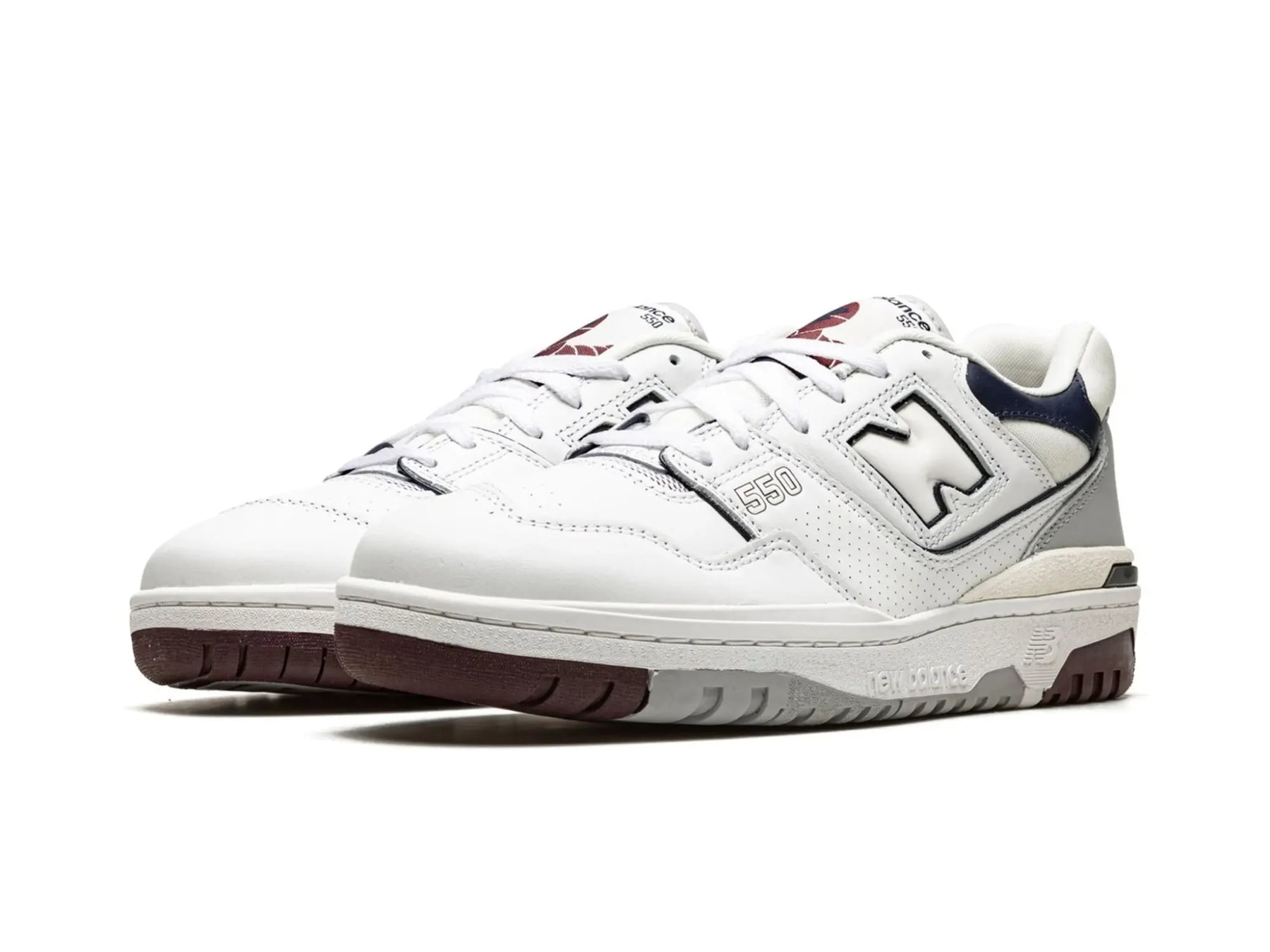 New Balance 550 "White Maroon Natural Indigo" - street-bill.dk