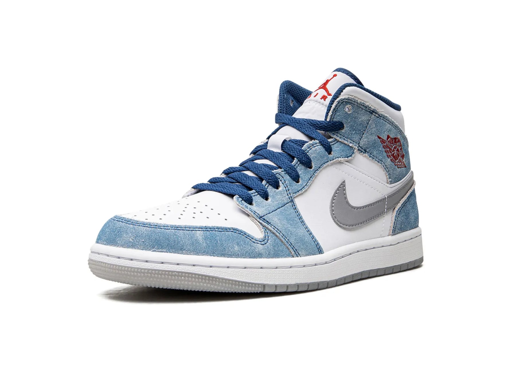 Nike Air Jordan 1 Mid "French Blue Fire Red" - street-bill.dk