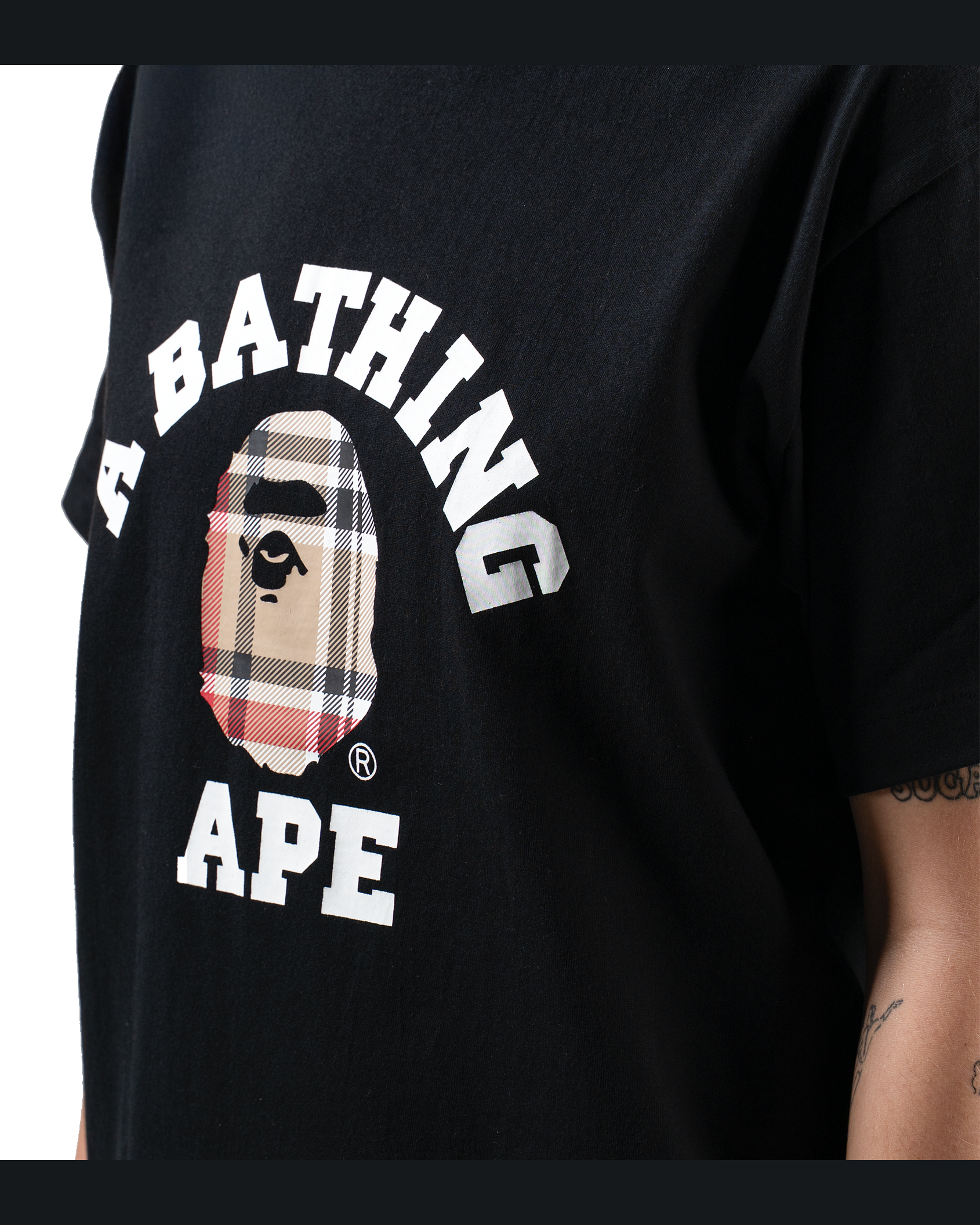 Bape College Plaid T-shirt "Black"