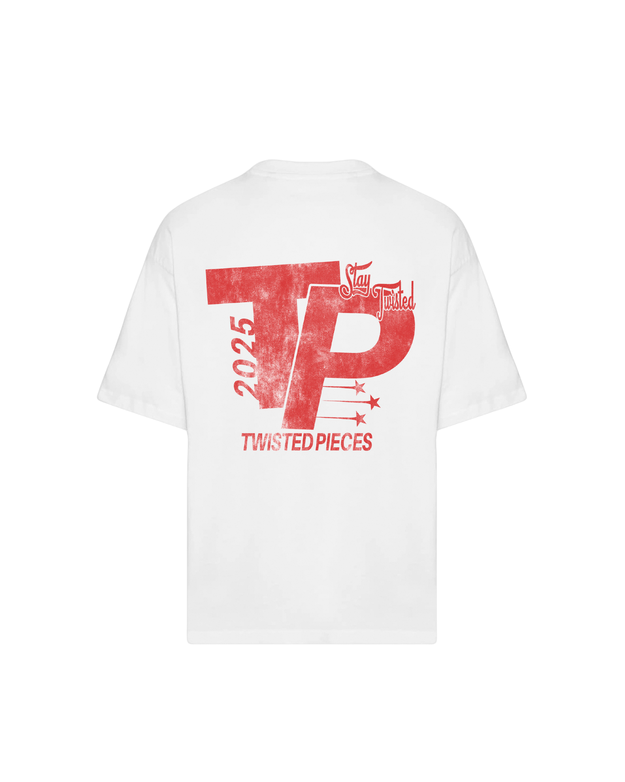 Twisted Pieces Pace Tee White