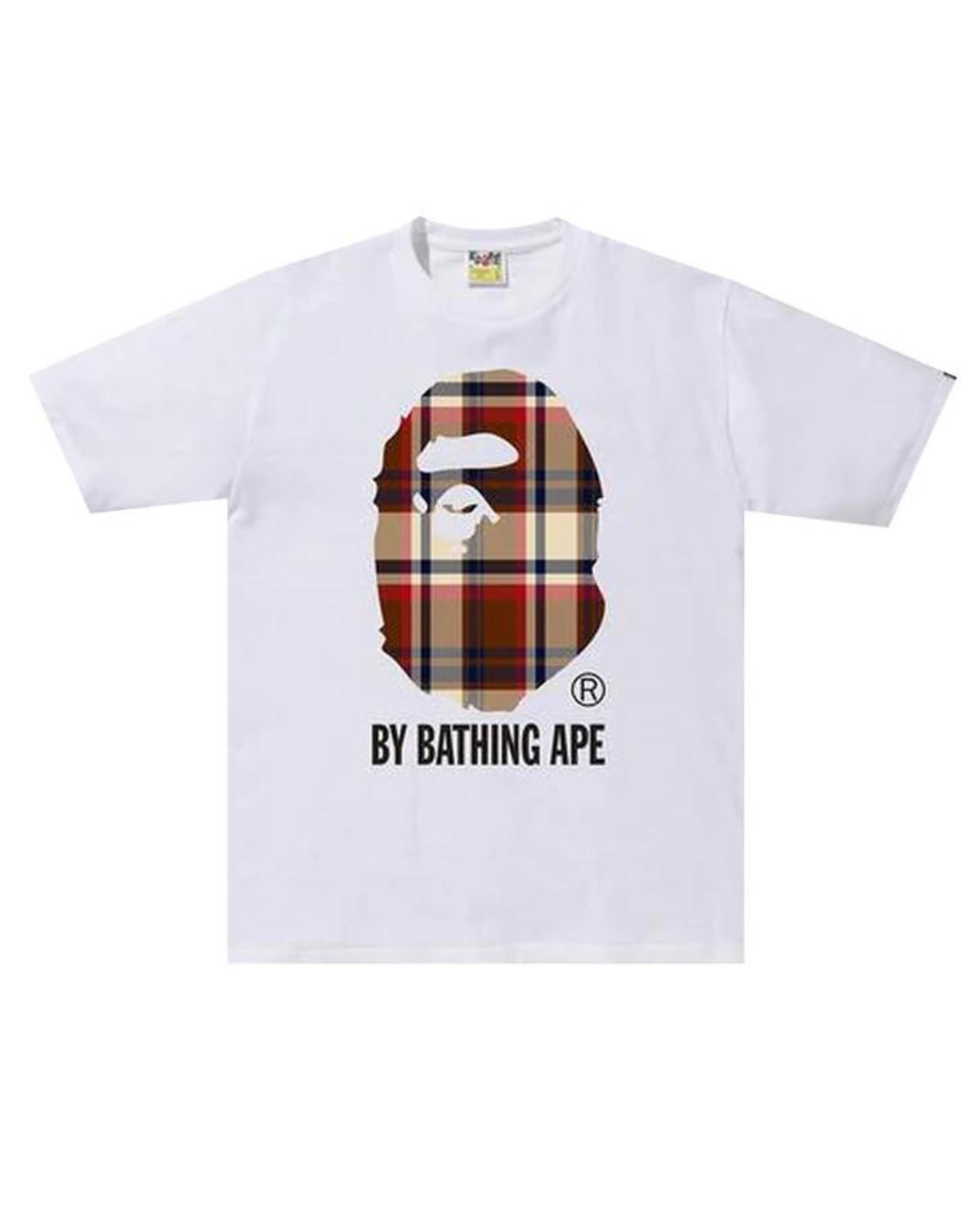 Bape Big Head Plaid T-shirt "White"