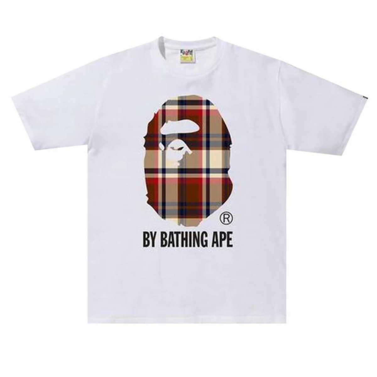 Bape Big Head Plaid T-shirt "White"