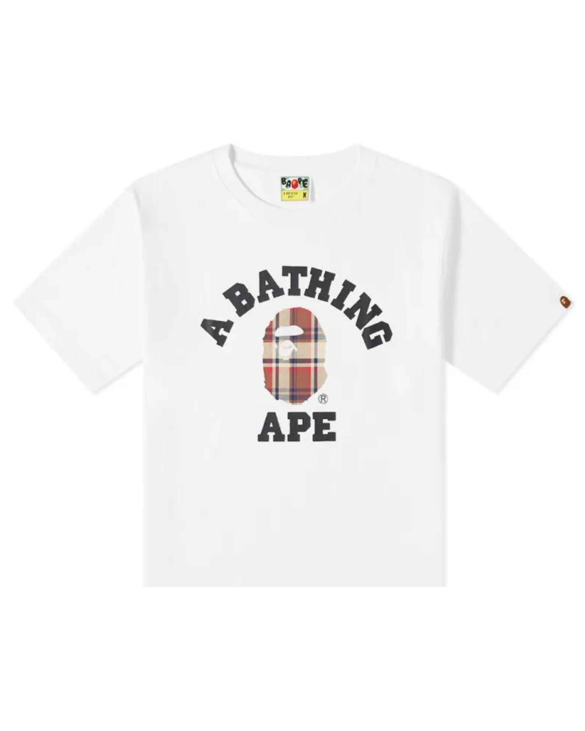 Bape Big Head Plaid T-shirt "White"
