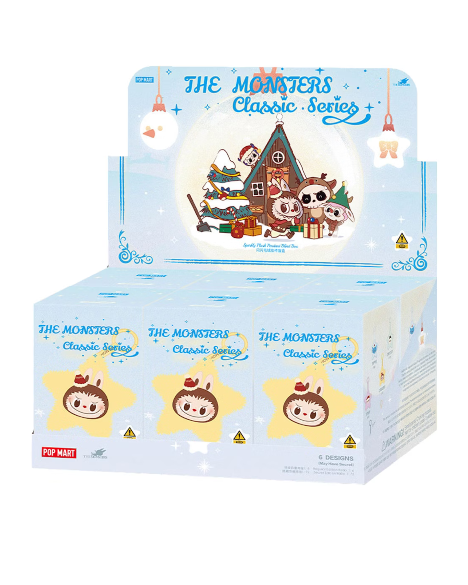 PopMartLabubuTheMonstersClassicSeriesSparklyPlushPendantSealedCase