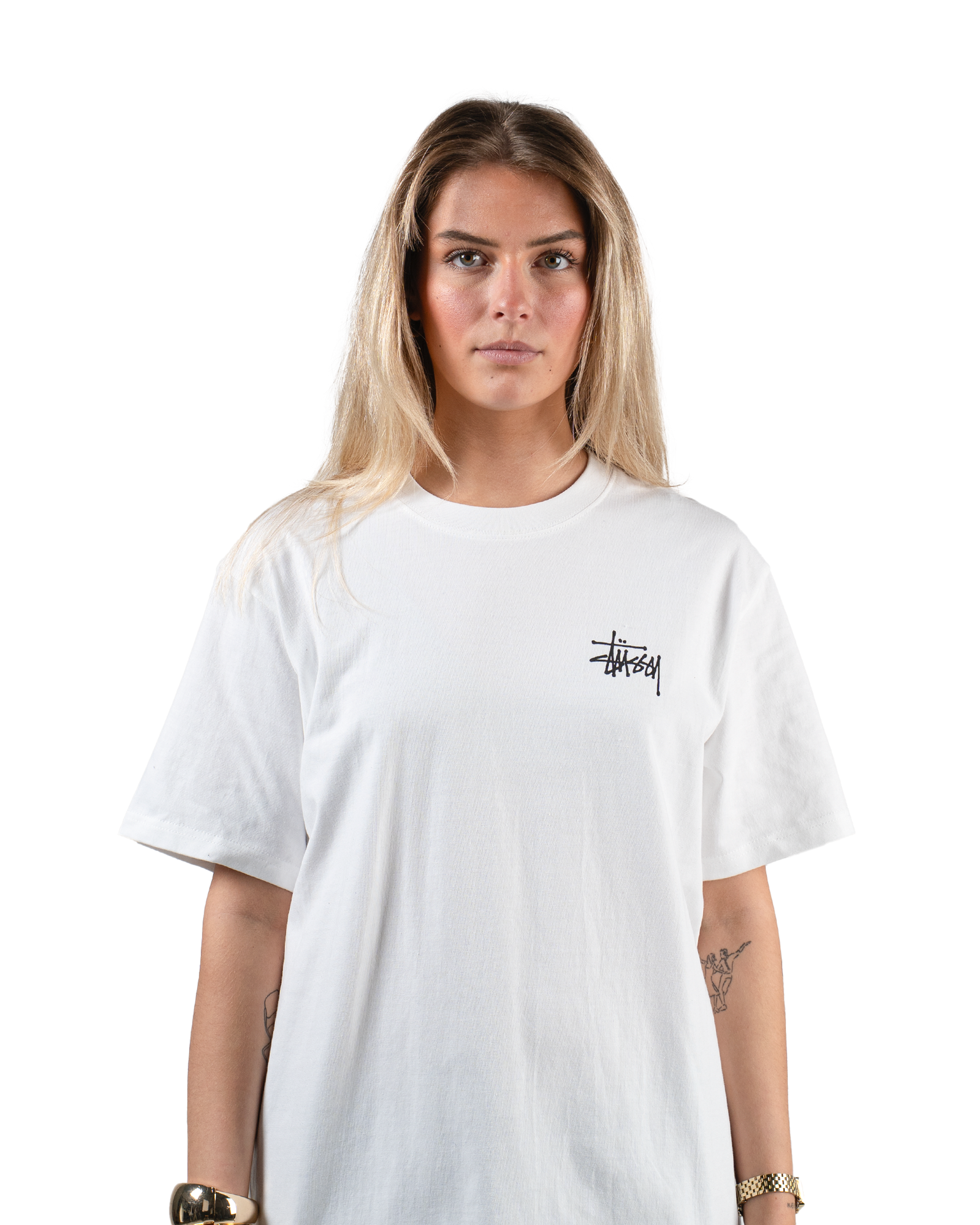 Stüssy Basic T-shirt "White" - street-bill.dk