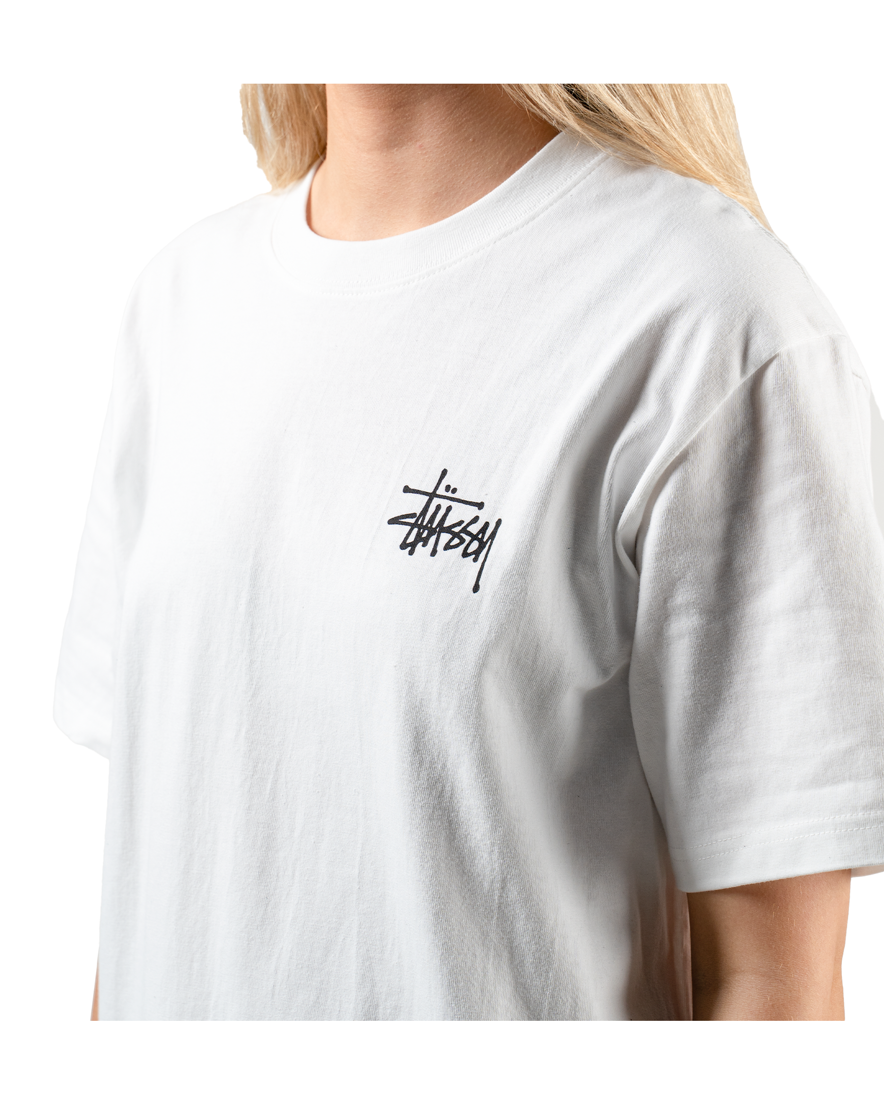 Stüssy Basic T-shirt "White" - street-bill.dk