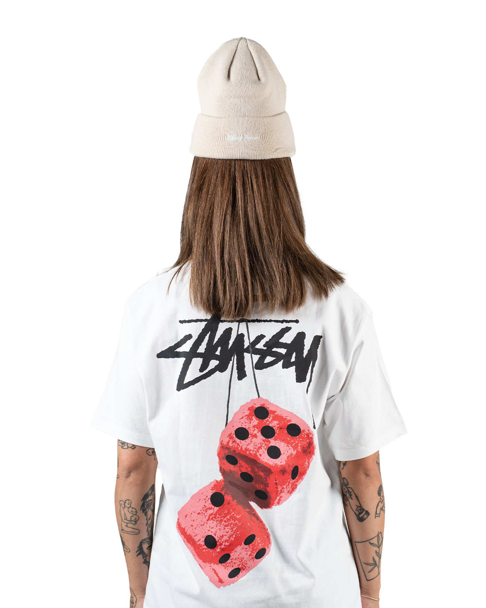 Stüssy Fuzzy Dice T-shirt White