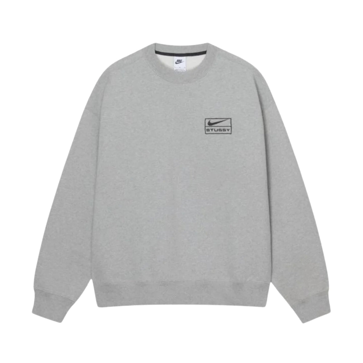 Nike X Stüssy Crew Fleece "Grey" - street-bill.dk