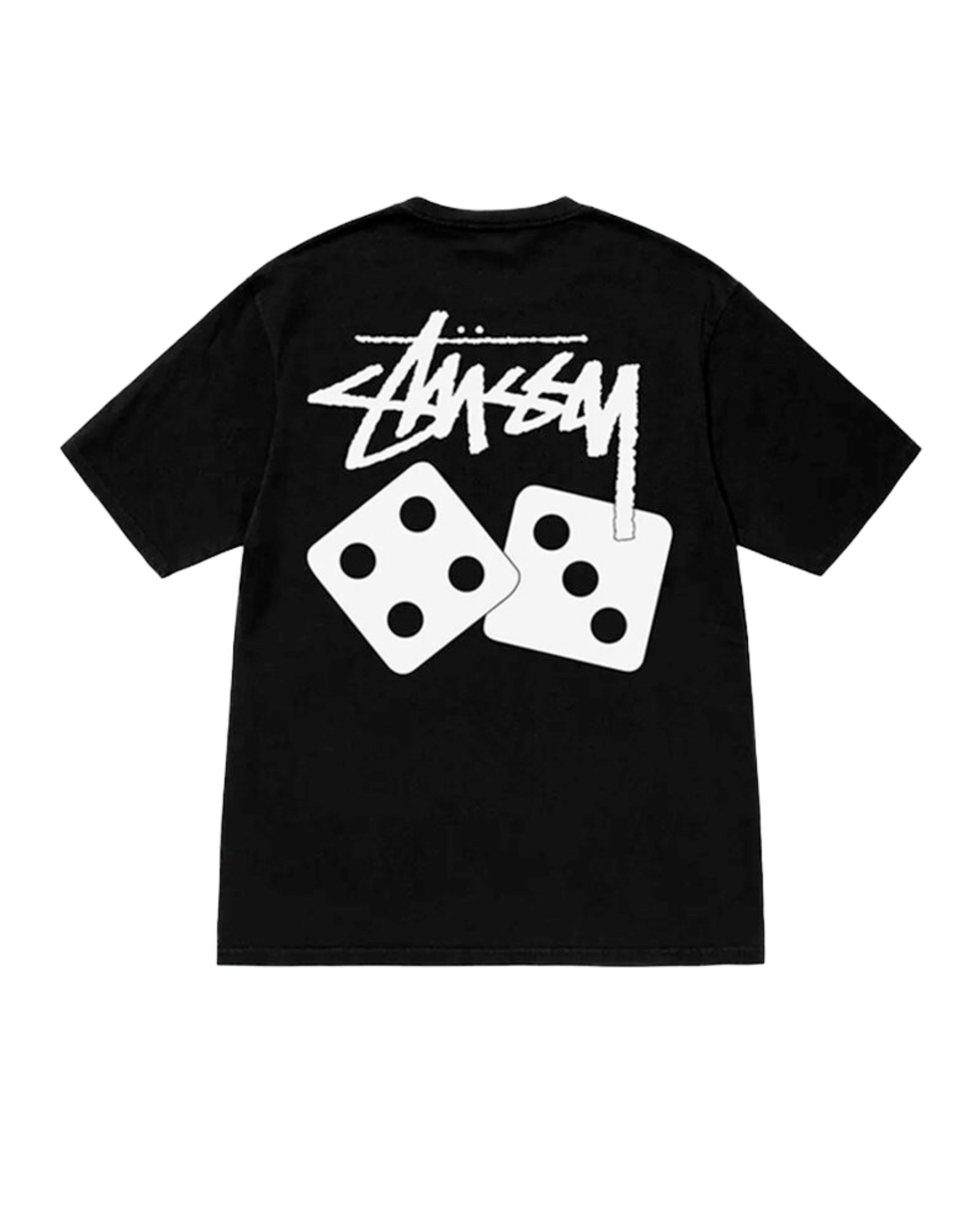Stüssy Dice Pigment Dyed Tee "Black" - street-bill.dk