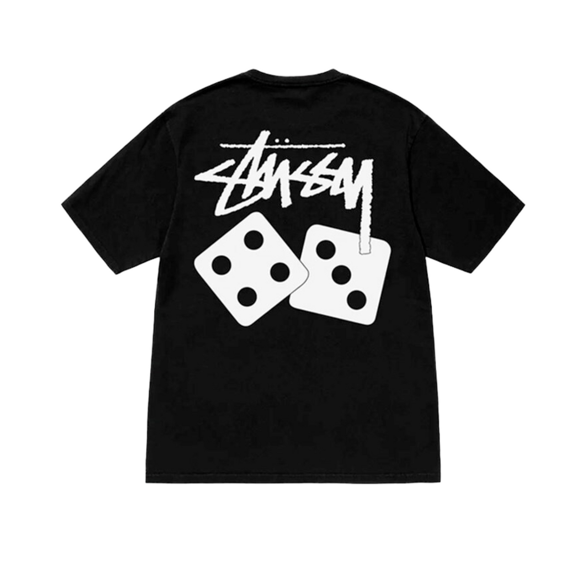 Stüssy Dice Pigment Dyed Tee "Black" - street-bill.dk