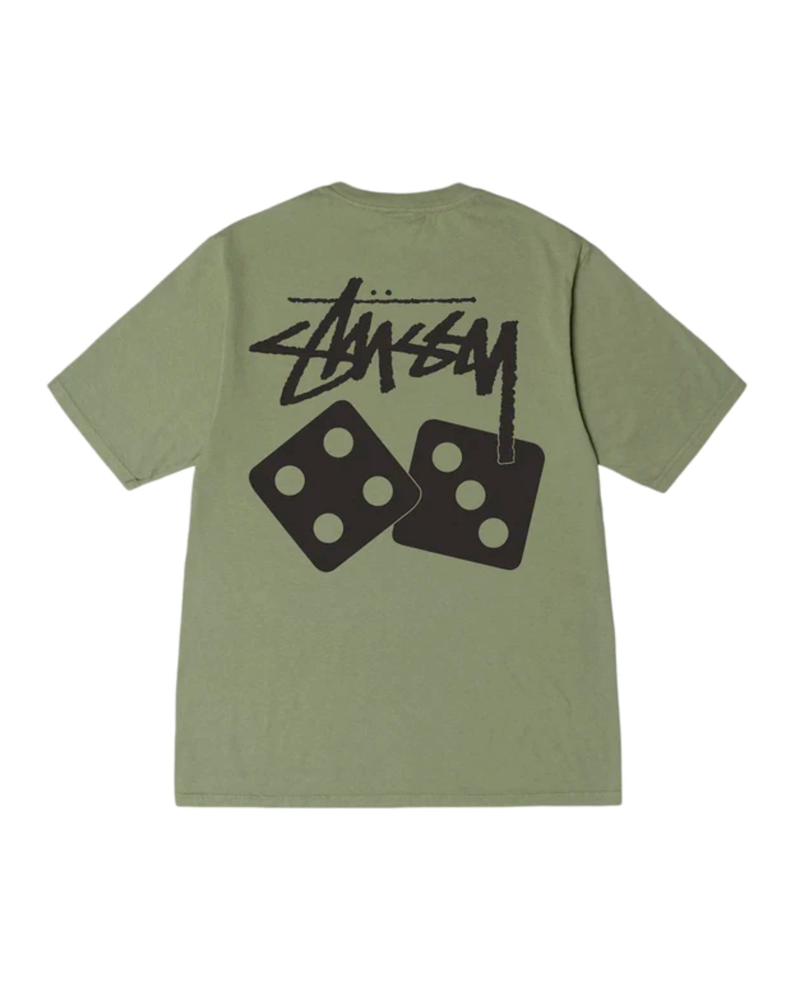 Stüssy Dice Pigment Dyed Tee "Artichoke" - street-bill.dk