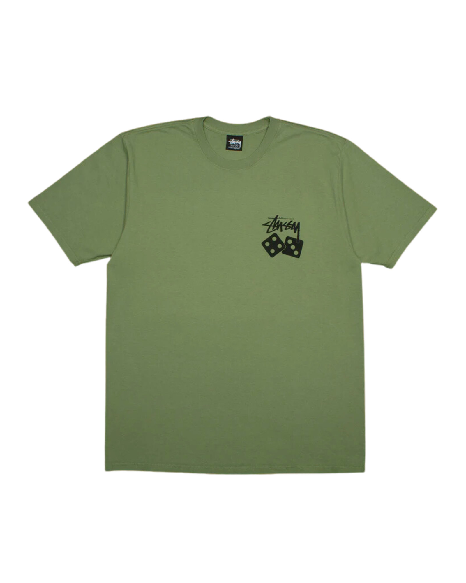 Stüssy Dice Pigment Dyed Tee "Artichoke" - street-bill.dk
