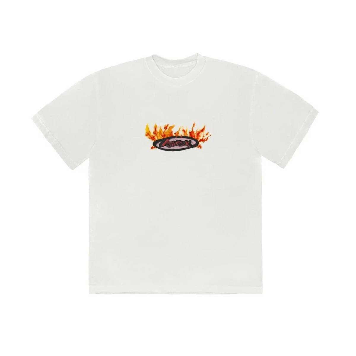 Travis Scott Cactus Jack Flame T-shirt "Cream"