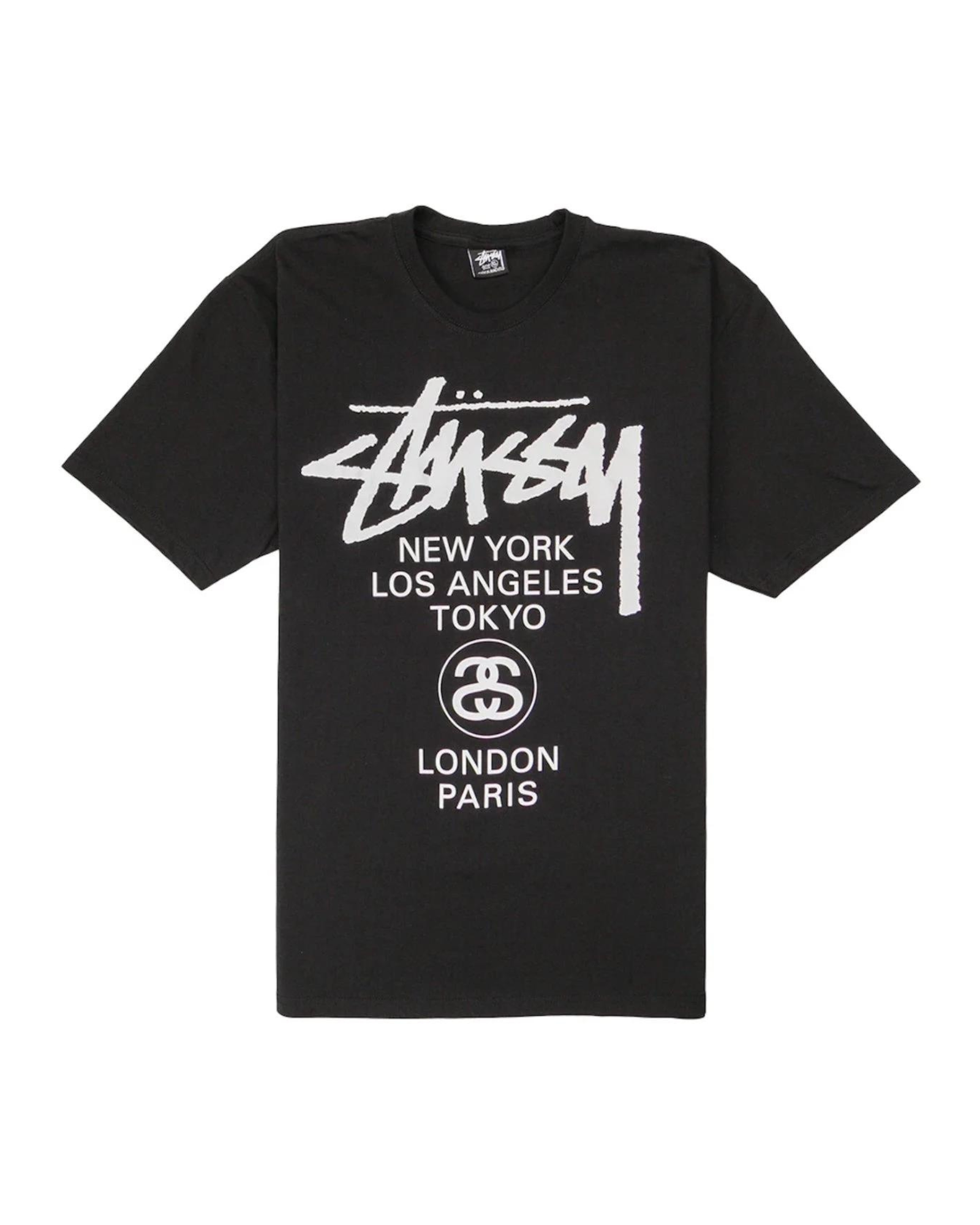 Stüssy World Tour T-shirt "Black" - street-bill.dk