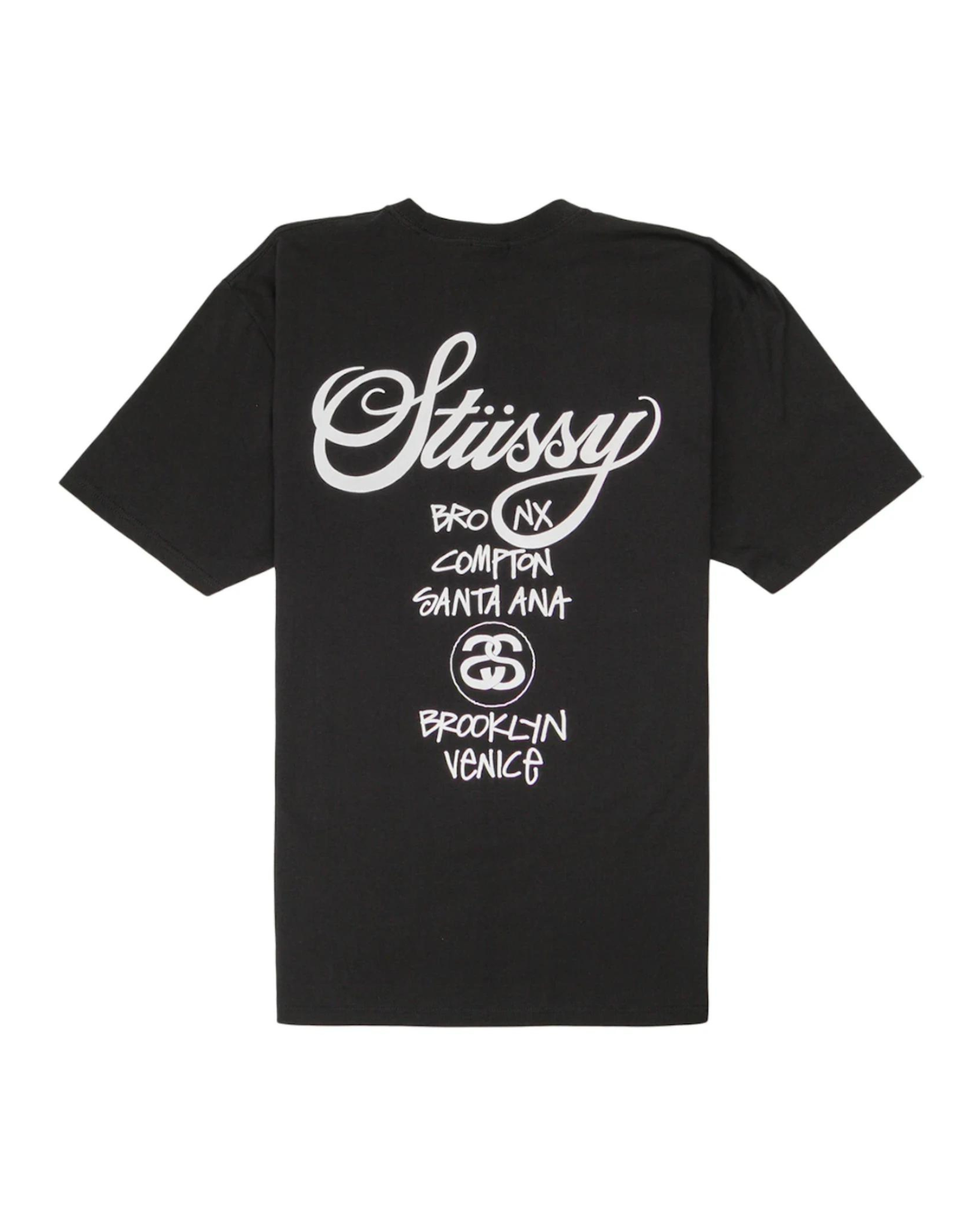 Stüssy World Tour T-shirt "Black" - street-bill.dk