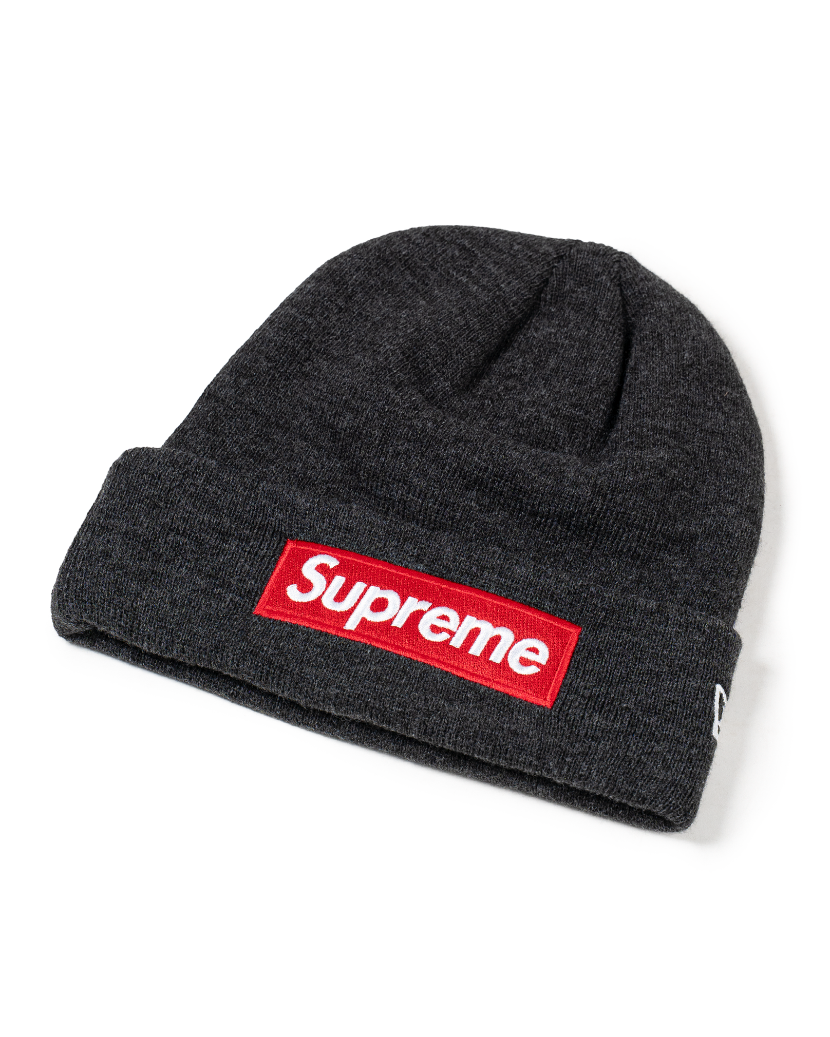Supreme New Era Box Logo Beanie FW21 Charcoal