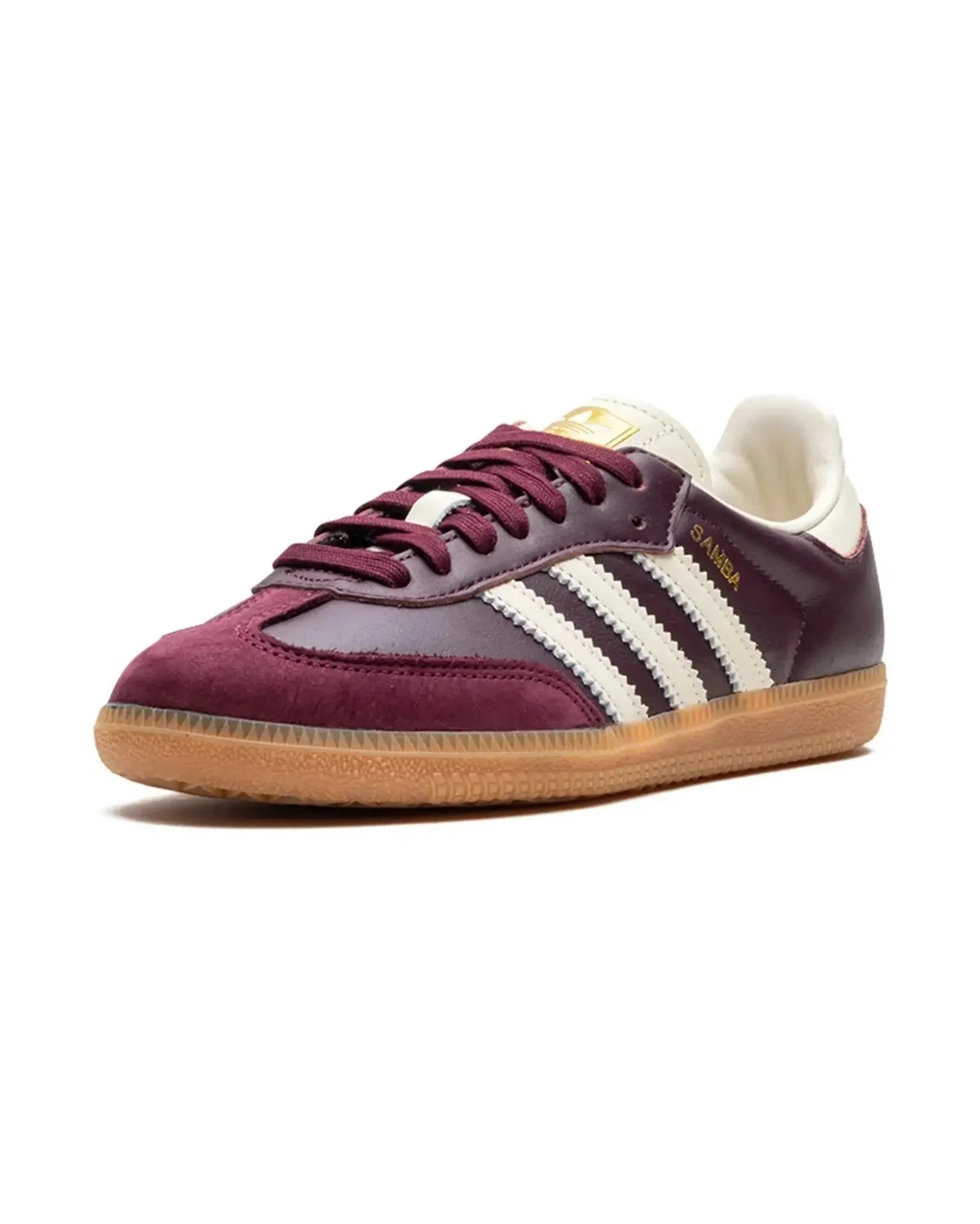 adidas Samba OG Maroon Gold Metallic (Women's)