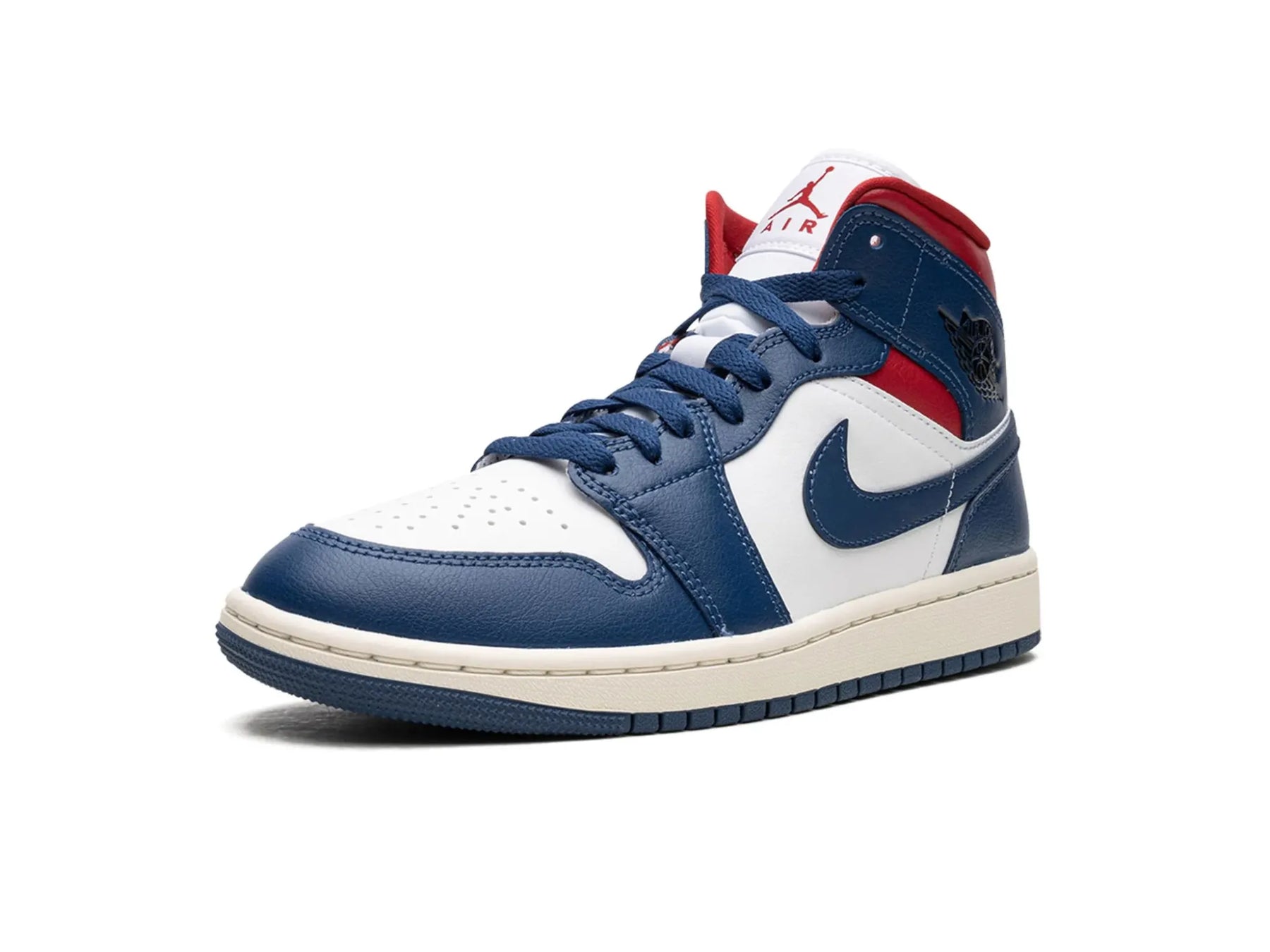 Nike Air Jordan 1 Mid "French Blue Gym Red" - street-bill.dk