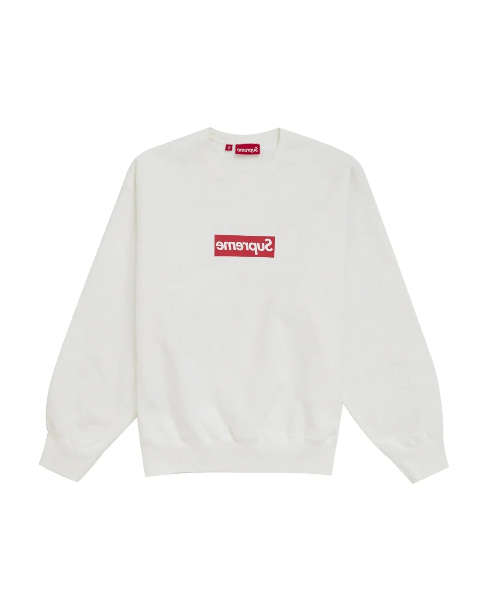 Supreme Washed Box Logo Crewneck White