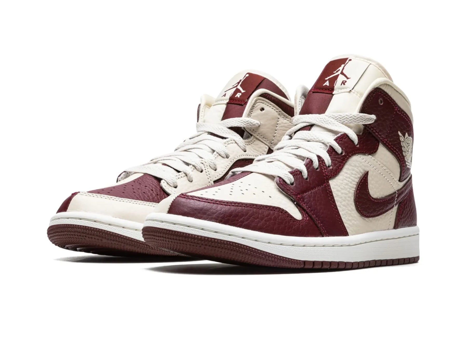 Nike Air Jordan 1 Mid Split "Beach Cherrywood Red" - street-bill.dk