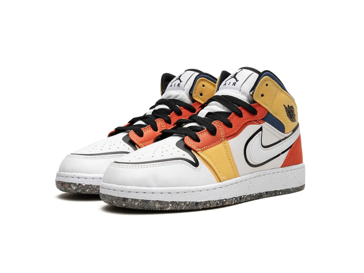 Nike Air Jordan 1 Mid "Multi-Color Canvas" - street-bill.dk