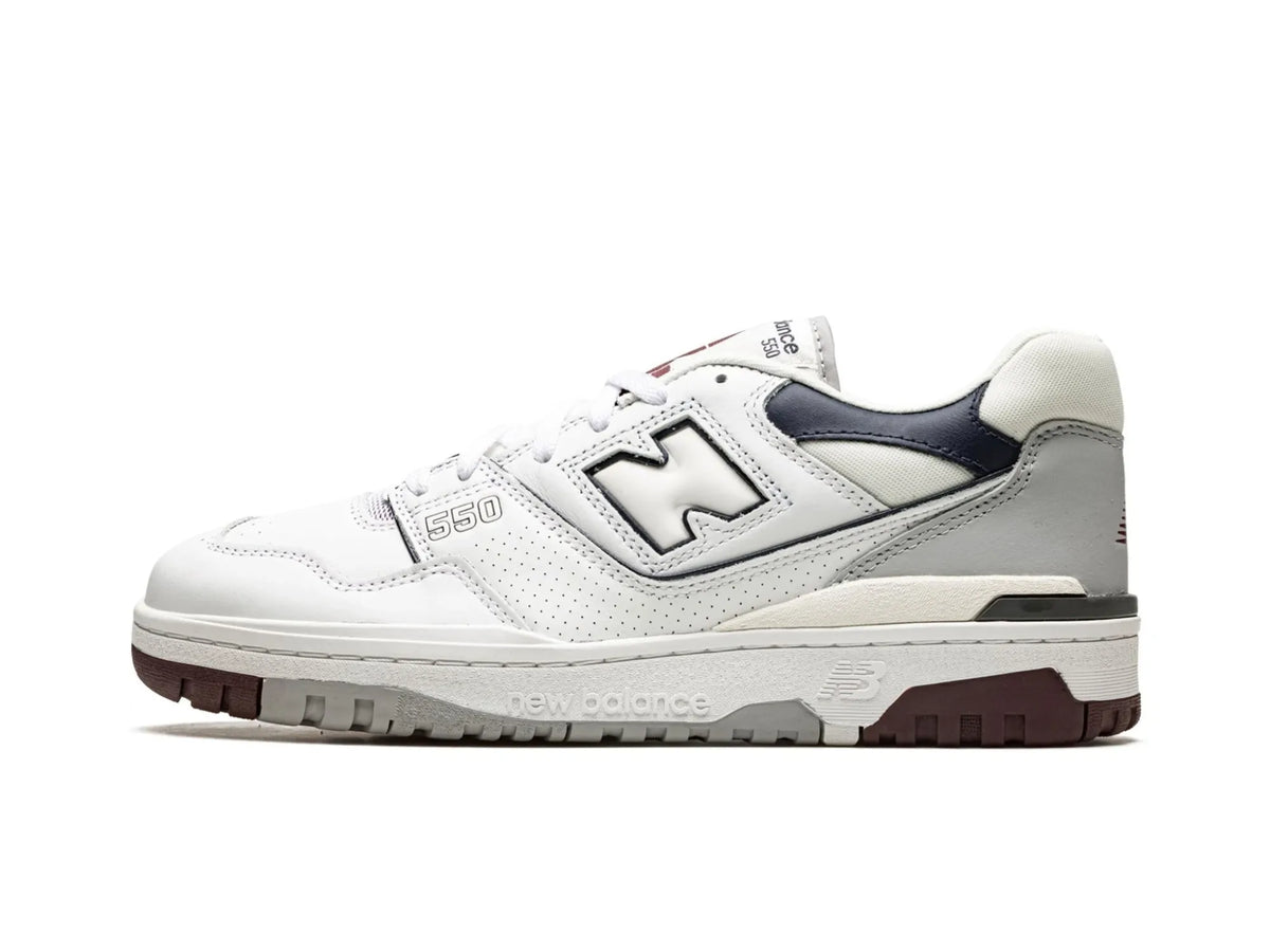 New Balance 550 "White Maroon Natural Indigo" - street-bill.dk