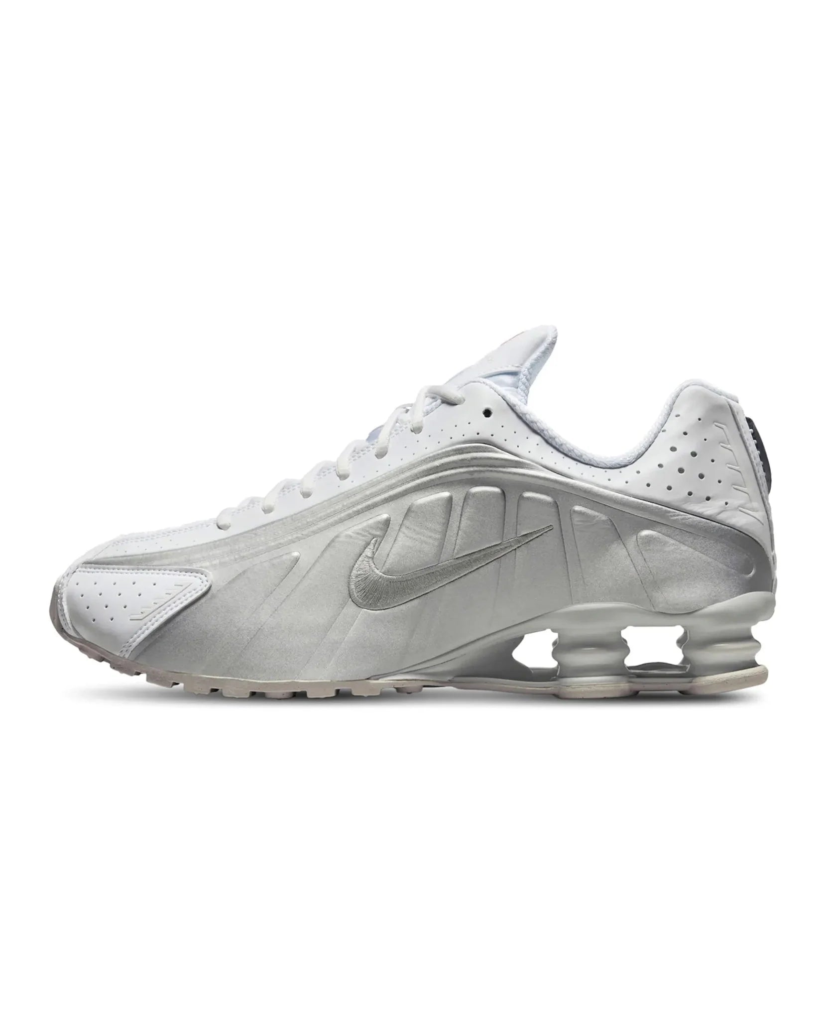 Nike Shox R4 White Bright Crimson Metallic Silver
