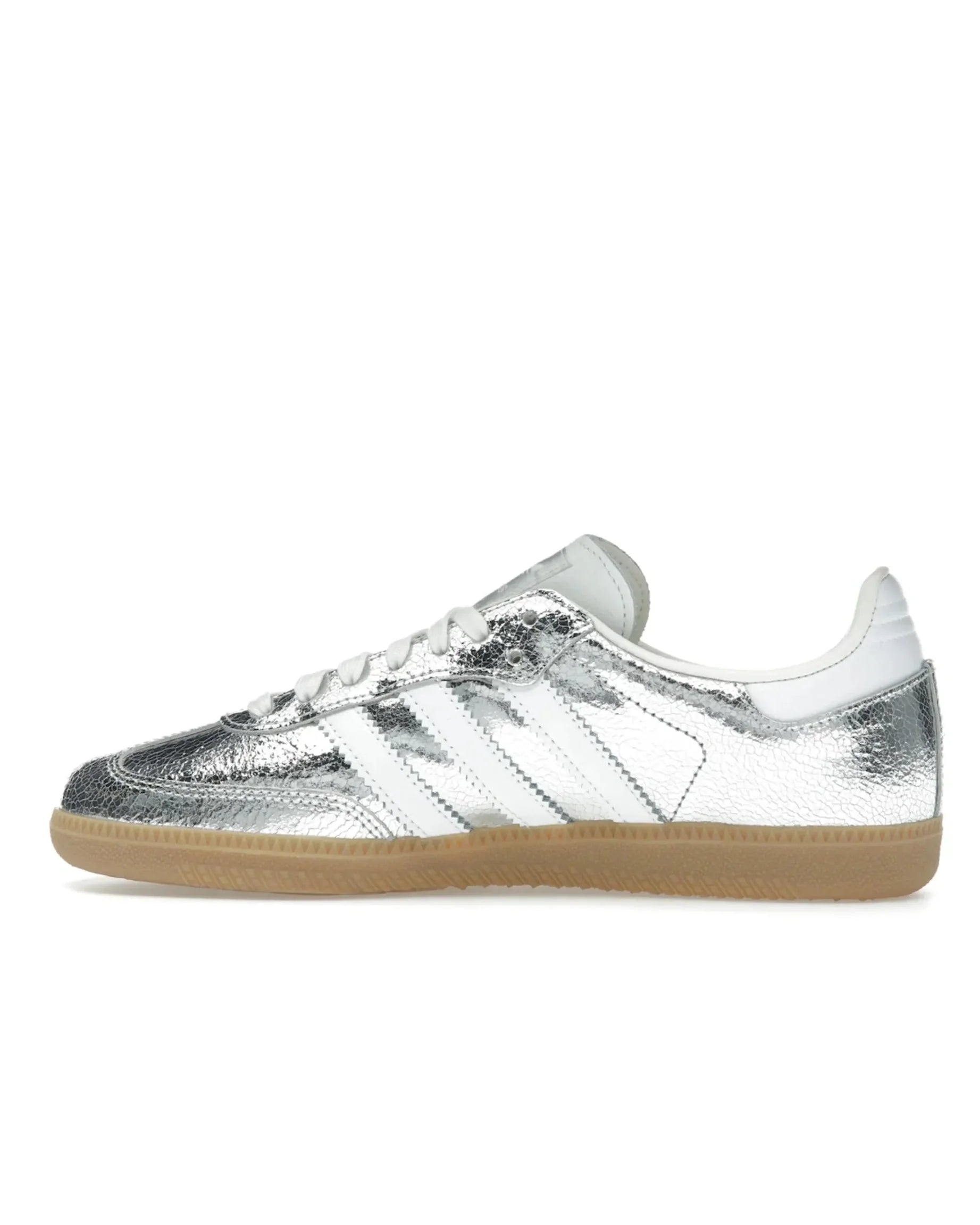 adidas Samba OG Silver Metallic Cracked Leather (Women's)