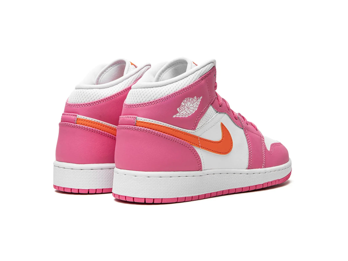 Nike Air Jordan 1 Mid "Pinksicle Safety Orange" - street-bill.dk