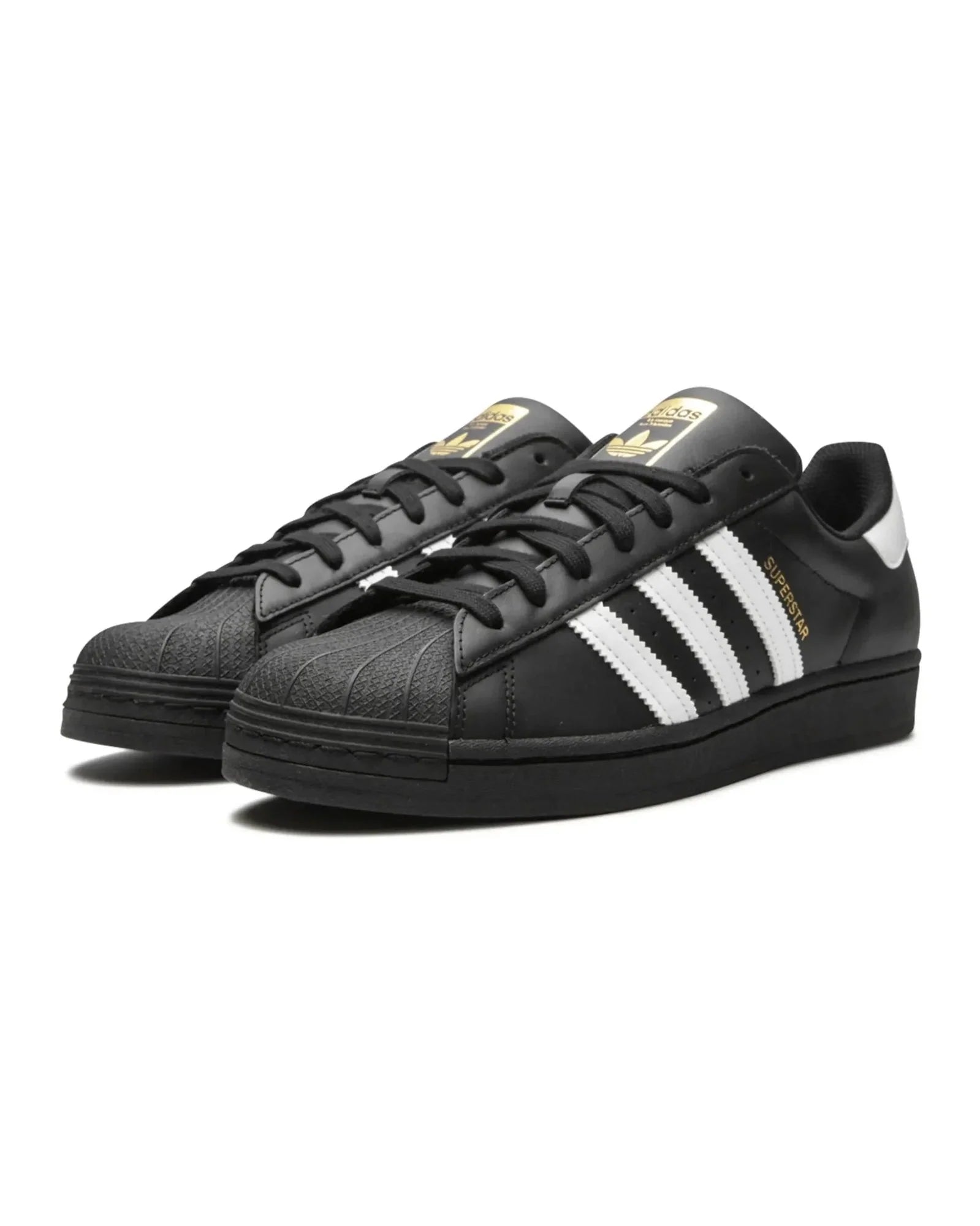 Adidas Superstar "Core Black Cloud White Gold" - street-bill.dk
