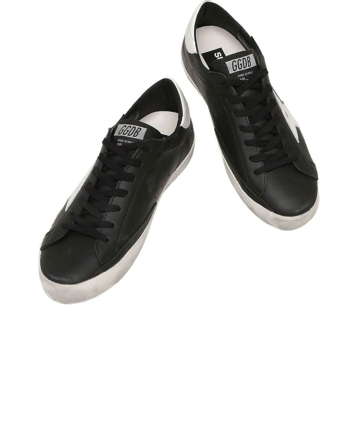 Golden Goose Super-Star Black White Leather